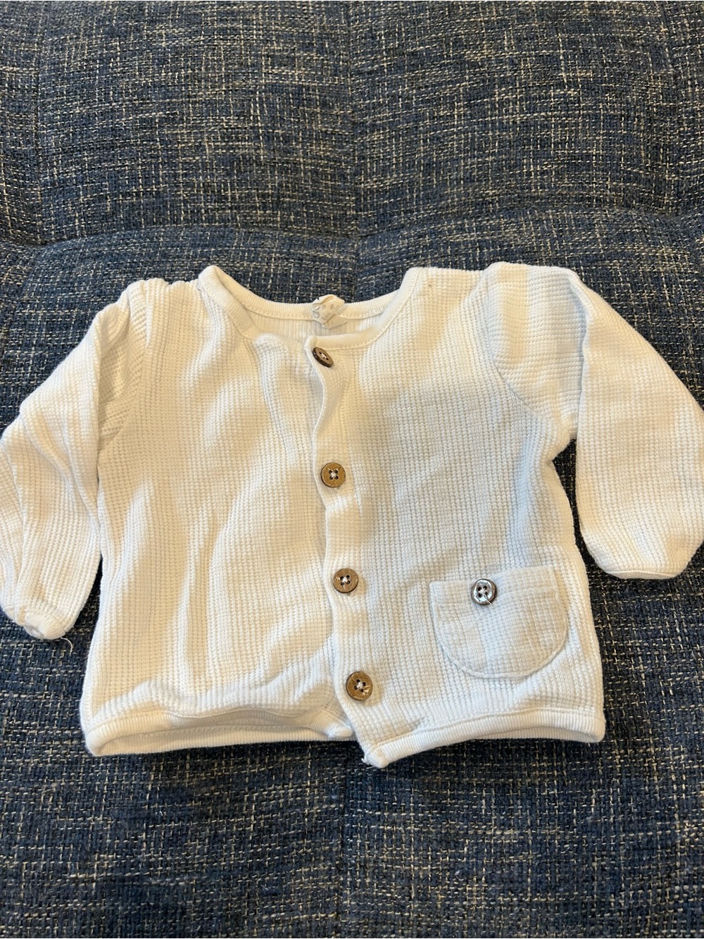 Snug Natural Effects Button Up Cardigan White